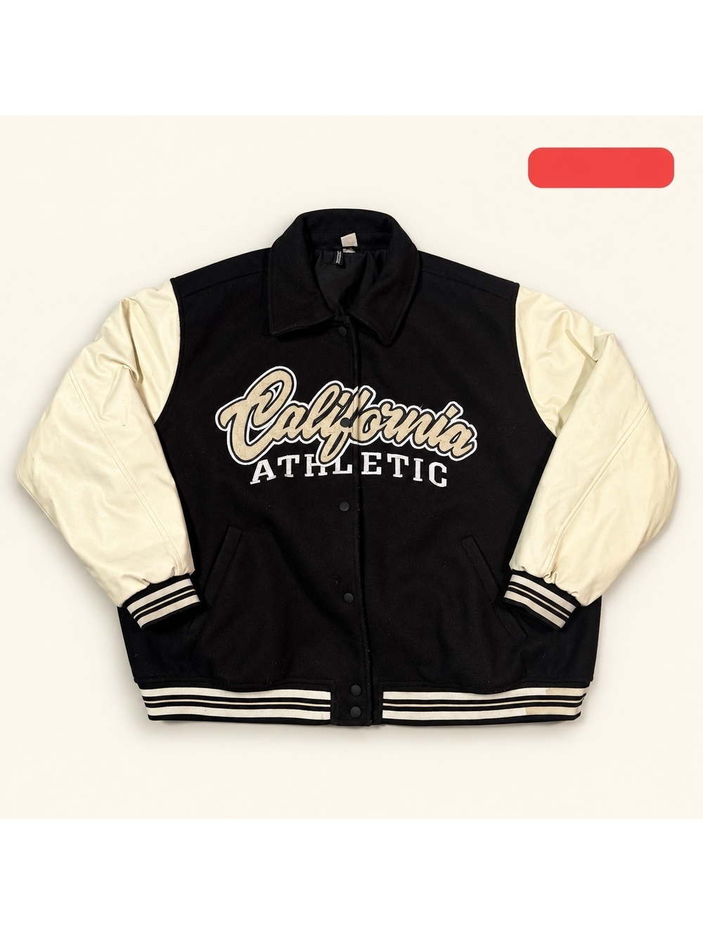 California Athletic Black Varsity Jacket